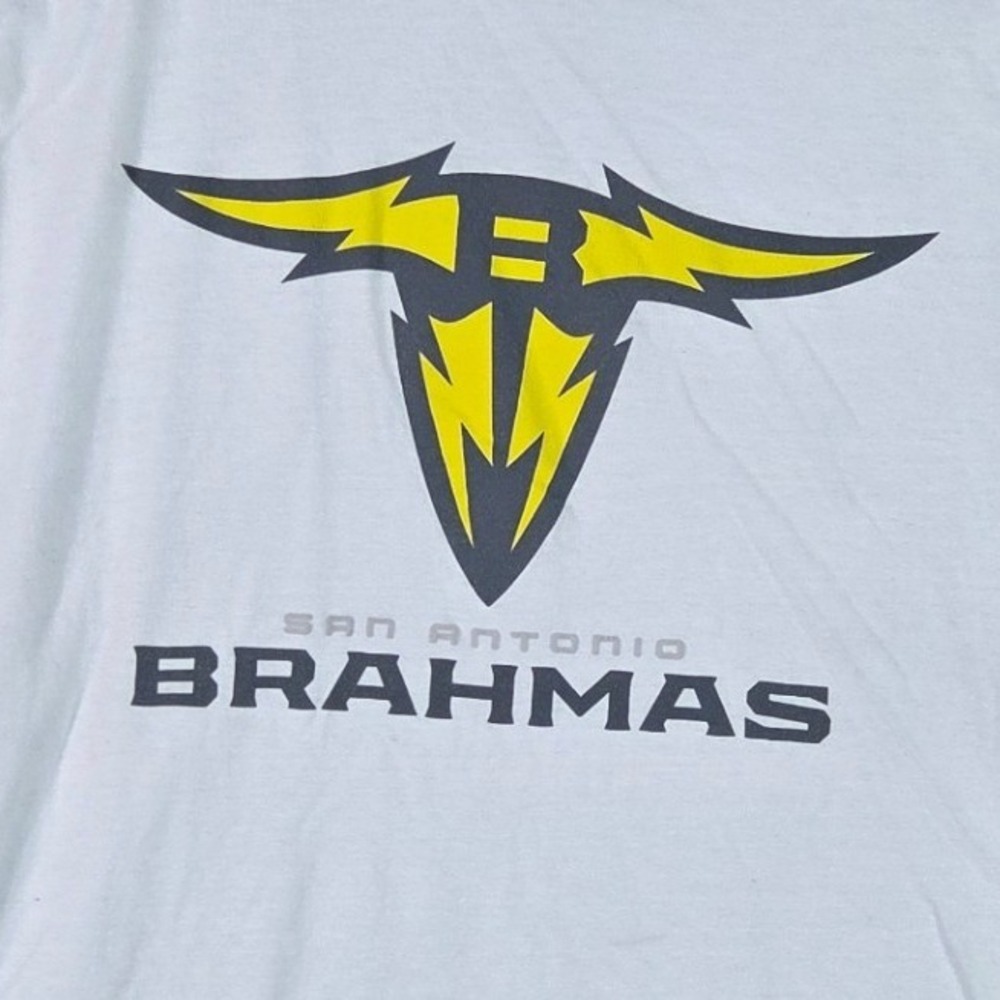 XFL Graphic Tee Mens Large Gray San Antonio Brahmas Football T-Shirt 00875